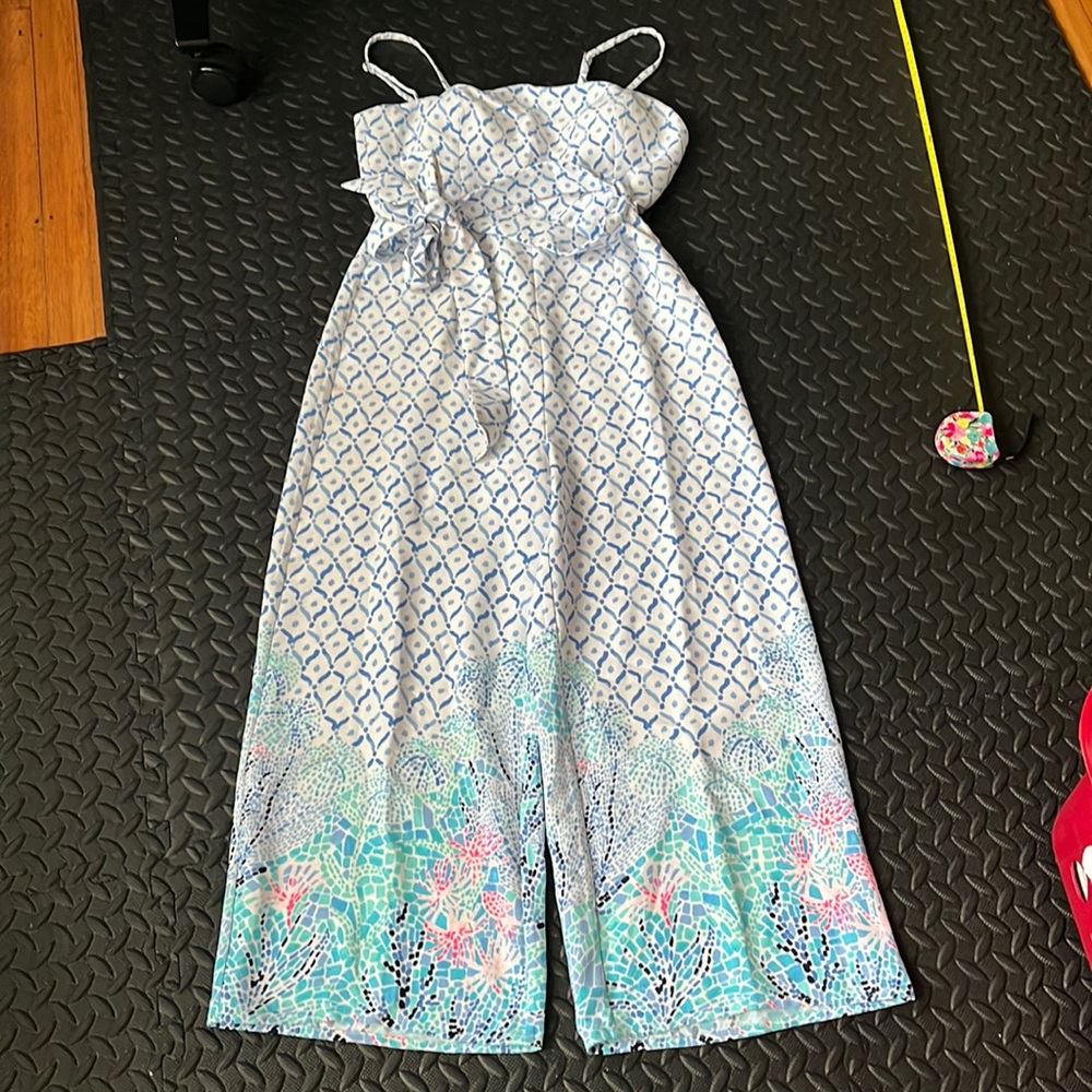 Lilly Pulitzer Sandra Jumpsuit Romper Multi Sea Lavie Size 2